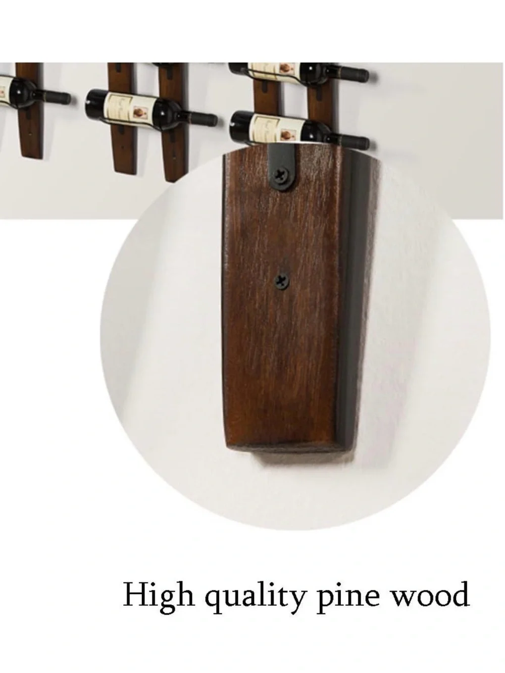 New Open Box 1 Wall Mounted Wine Rack | Rustic Barrel Stave Hanging Wooden Wall-